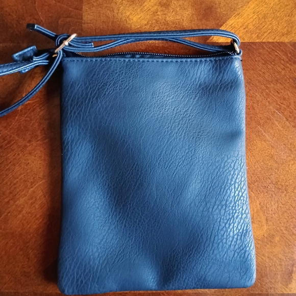 Black Crossbody Bag with Gold Accent - Picture 2 of 4